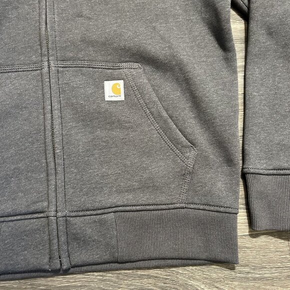 Carhartt Clarksburg Full Zip Hoodie Medium Gray Fleece 102788 Workwear Outdoor - Picture 4 of 12